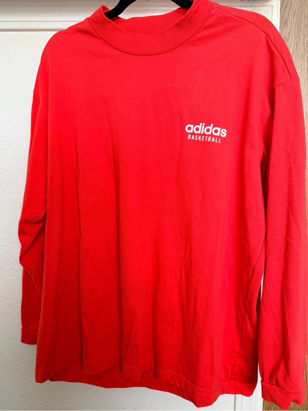 adidas Bright Orange Crewneck Long Sleeve Tee